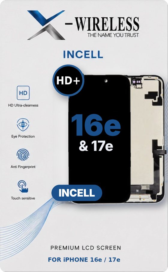X-Wireless incell HD+ LCD screen — Incell LCD Screen Assembly for iPhone 16e / 17e